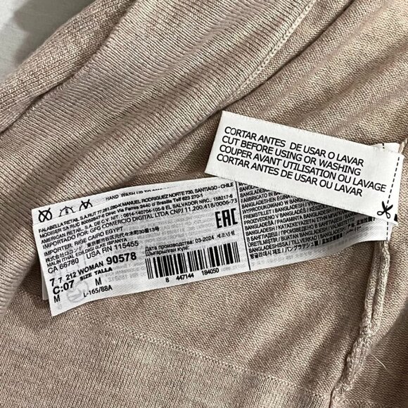 MNG Mango Lightweight Open-Front Cardigan Beige M - Picture 10 of 11